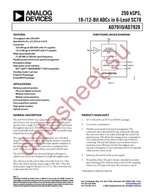 AD7910AKS-500RL7 datasheet  